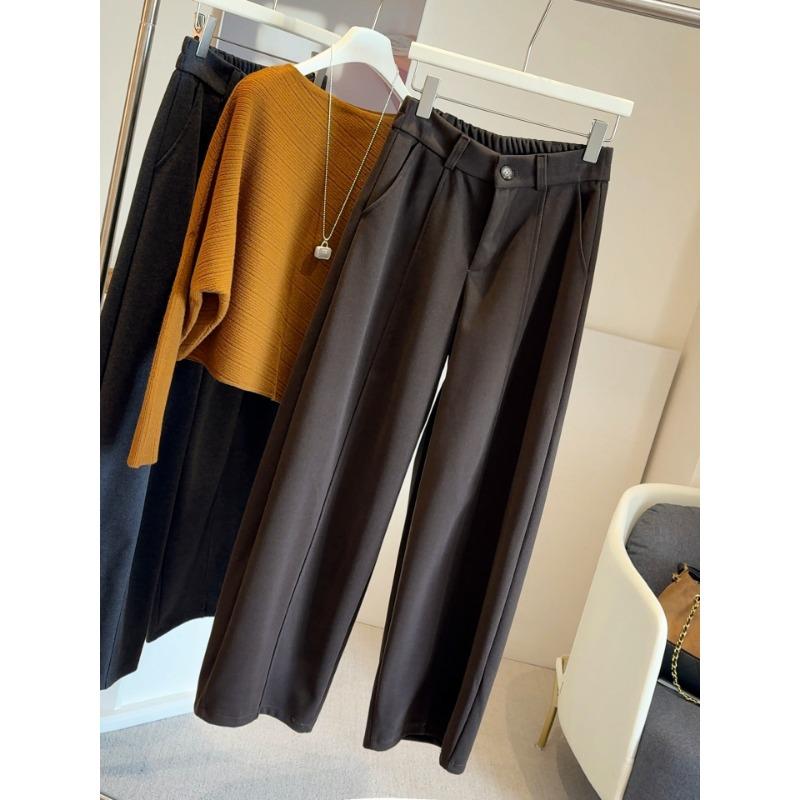 Осень и зима новые эластичные утолщенные шерстяные брюки-бананы с широкими штанинами, женские брюки-палаццо с высокой талией и тонкие, термические брюки-шаровары XL кофейный
Осень и зима новые эластичные утолщенные шерстяные брюки-бананы с широкими штанинами, женские брюки-палаццо с высокой талией и тонкие, термические брюки-шаровары XL кофейный