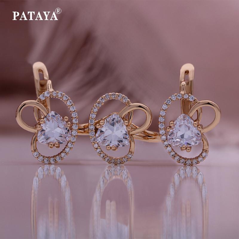 PATAYA Геометрическая форма Белый искусственный циркон Ltalian Craft Серьги Комбинированный набор колец
PATAYA Геометрическая форма Белый искусственный циркон Ltalian Craft Серьги Комбинированный набор колец
