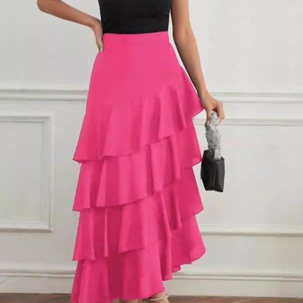 European-American Spring/Summer High-Waisted Irregular Midi Maxi Skirt Large чорний
European-American Spring/Summer High-Waisted Irregular Midi Maxi Skirt Large чорний