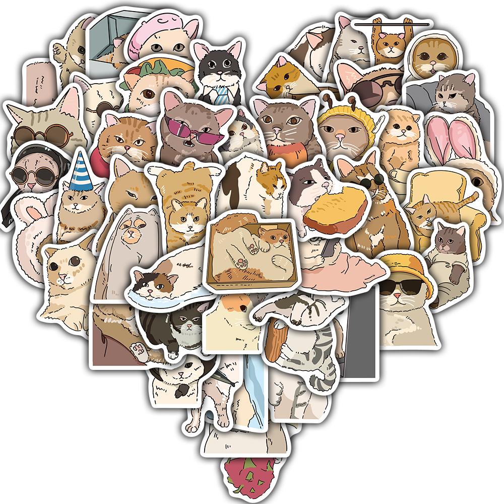 50PCS Cat Meme Stickers Notebook Waterproof Guitar Retro Coffee Bicycle Motorcycle Water Luggage Classic Decal Laptop Dormitory
50PCS Cat Meme Stickers Notebook Waterproof Guitar Retro Coffee Bicycle Motorcycle Water Luggage Classic Decal Laptop Dormitory