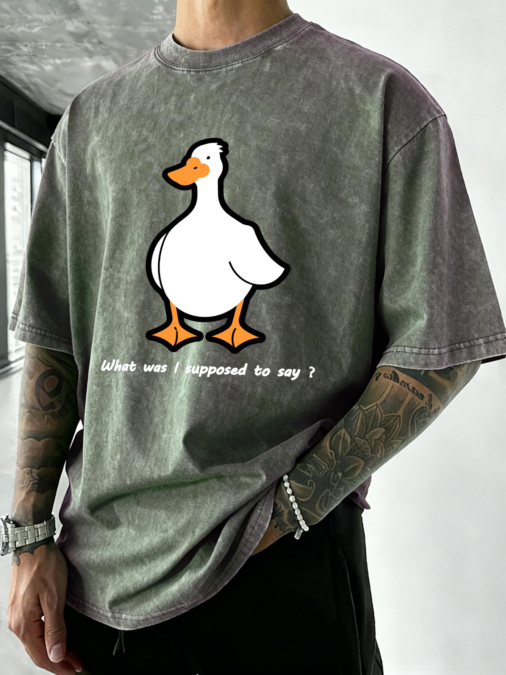 What Was Goose Supposed To Say Print Washed TShirt Men Summer Crewneck T Shirts Breathable Cotton Top Soft Beach Short Sleeve S
What Was Goose Supposed To Say Print Washed TShirt Men Summer Crewneck T Shirts Breathable Cotton Top Soft Beach Short Sleeve S