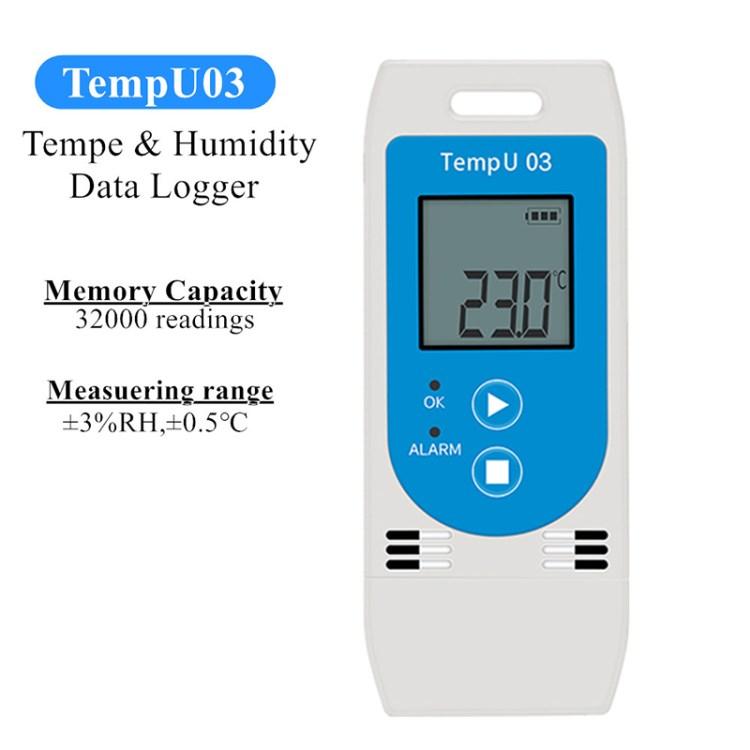 TempU03/TempU04 USB Digital Temperature Humidity Data Logger Temperature Monitor with 32000 Points Recording TempU03
TempU03/TempU04 USB Digital Temperature Humidity Data Logger Temperature Monitor with 32000 Points Recording TempU03