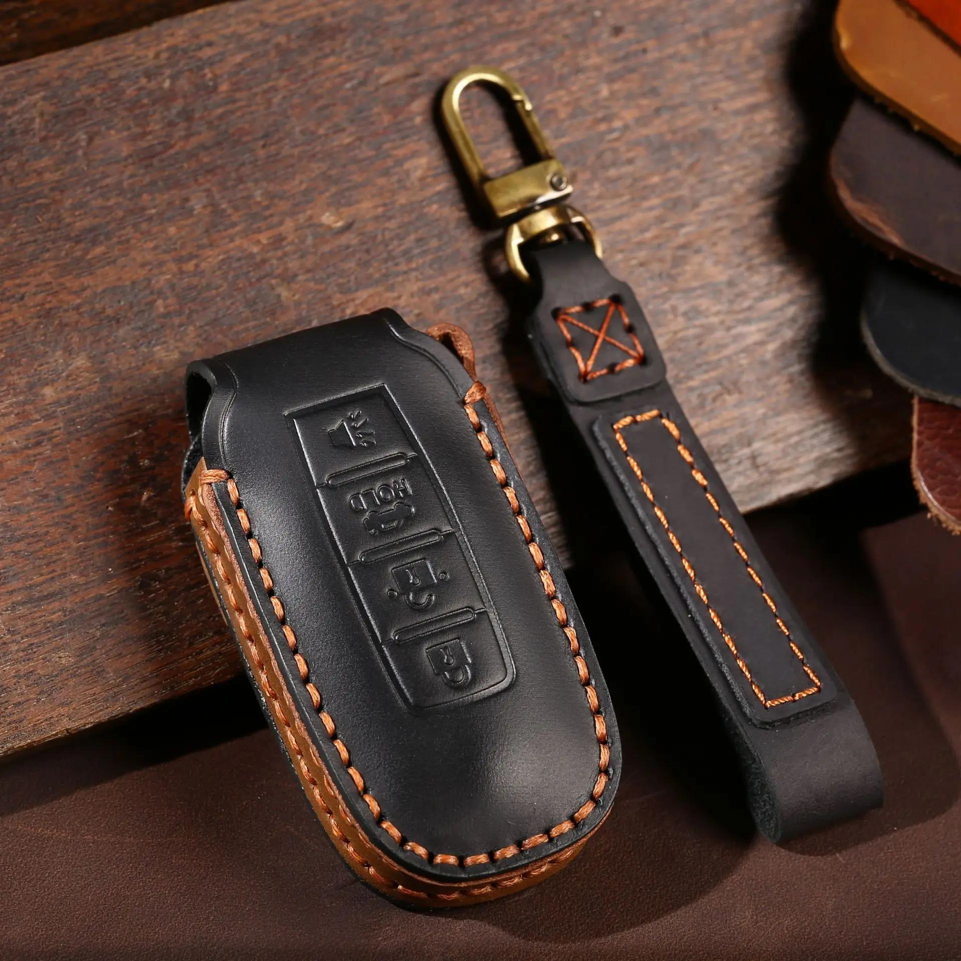 Leather Car Key Cover Keychain Holder Case Protector for Dongfeng Venucia D60 T60 Ev T70 T90 M50v Smart Remote Shell Accessorie чорний
Leather Car Key Cover Keychain Holder Case Protector for Dongfeng Venucia D60 T60 Ev T70 T90 M50v Smart Remote Shell Accessorie чорний