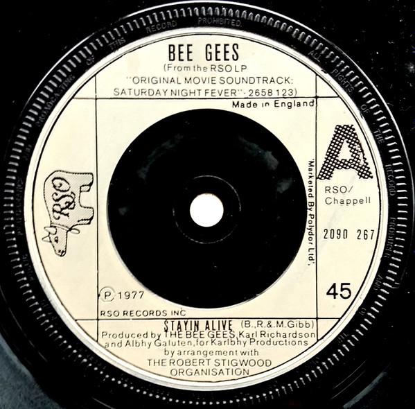 7inch Record BEE GEES - Stayin Alive 2090267 RSO 1977 UK Pop Used
7inch Record BEE GEES - Stayin Alive 2090267 RSO 1977 UK Pop Used