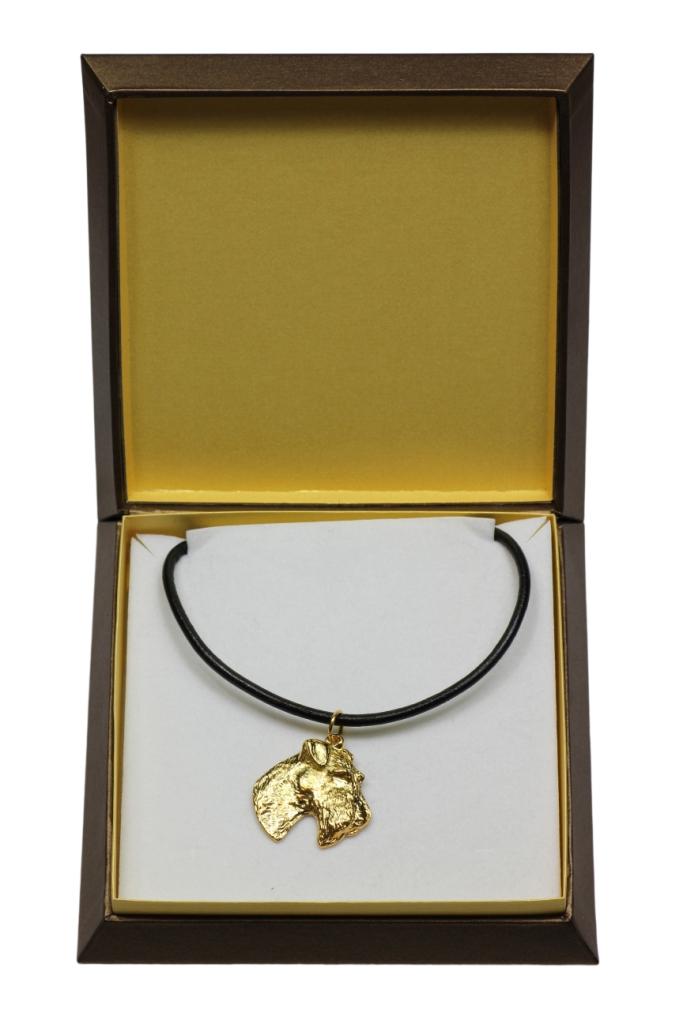 Fox Terrier Wire - Dog necklace in gift box, gold-plated pendant for dog fan, striking jewellery by Art-Dog
Fox Terrier Wire - Dog necklace in gift box, gold-plated pendant for dog fan, striking jewellery by Art-Dog