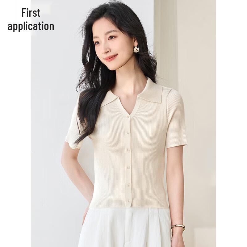 Women s Lapel Knit Short Sleeve T-Shirt M
Women s Lapel Knit Short Sleeve T-Shirt M