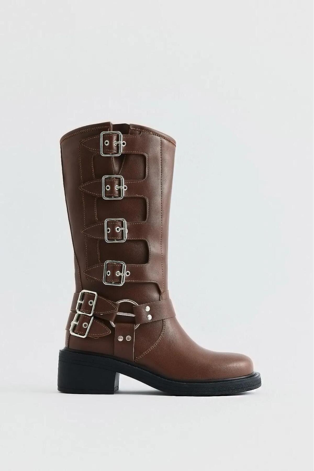 Женские современные стильные модные ботинки из искусственной кожи Гольфо-коричневые байкерские ботинки на плоской подошве с пряжками 36
Женские современные стильные модные ботинки из искусственной кожи Гольфо-коричневые байкерские ботинки на плоской подошве с пряжками 36