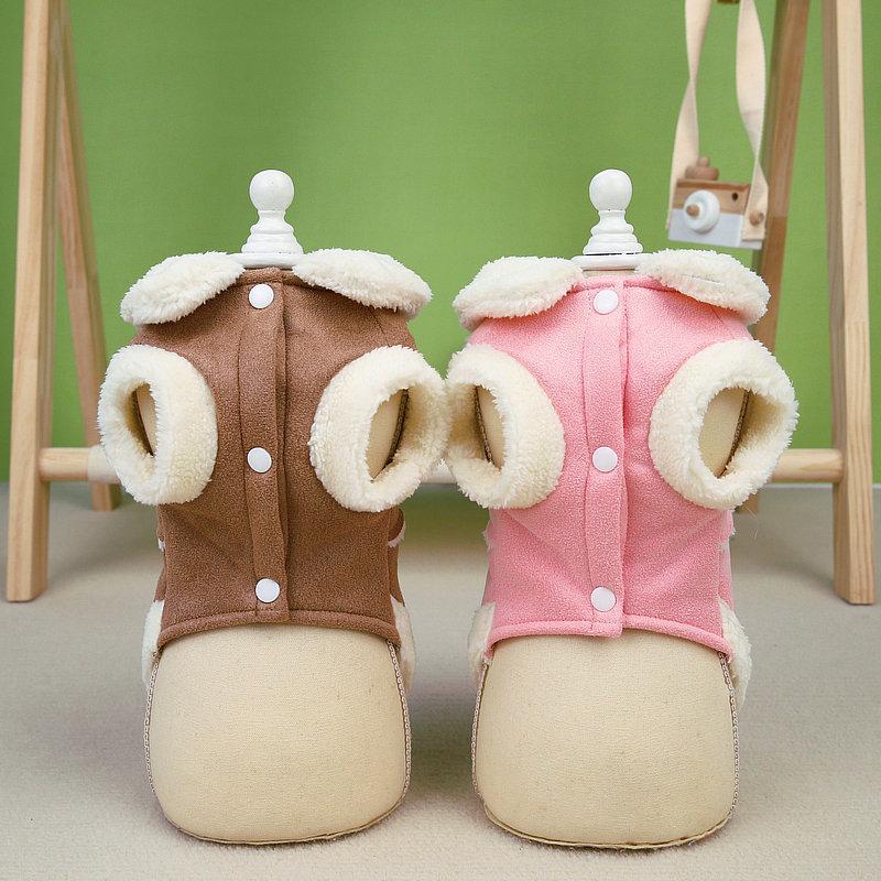 Pet clothes autumn and winter new exquisite bow suede composite fabric pet with leash ring cotton coat XS коричневый
Pet clothes autumn and winter new exquisite bow suede composite fabric pet with leash ring cotton coat XS коричневый