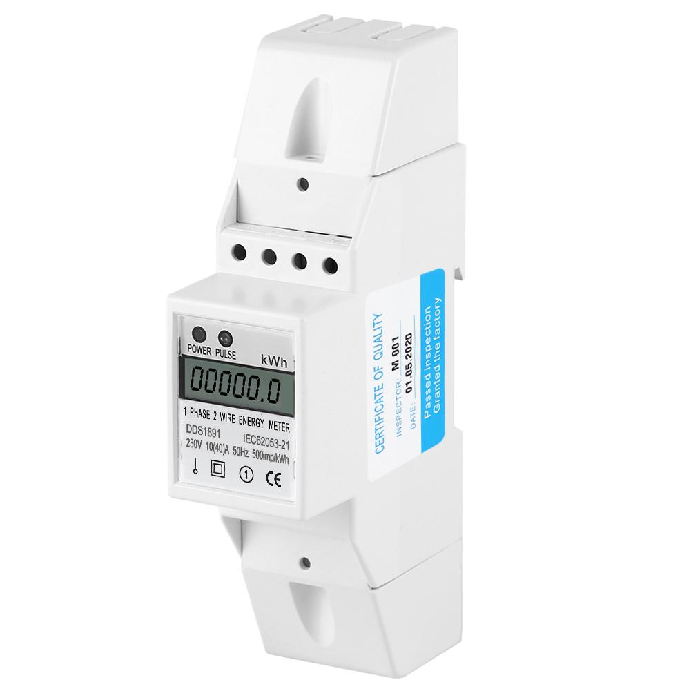 DDS1891 Single Phase Din Rail Energy Meter 2P Backlight Electric Meter with Transparent Cover
DDS1891 Single Phase Din Rail Energy Meter 2P Backlight Electric Meter with Transparent Cover
