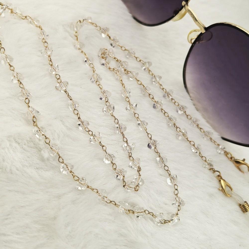Triangle Crystal Eyeglass Holder Eyeglasses Necklace Anti Drop Sunglasses Mask Chain Nonslip Glasses Chain Women Men білий
Triangle Crystal Eyeglass Holder Eyeglasses Necklace Anti Drop Sunglasses Mask Chain Nonslip Glasses Chain Women Men білий