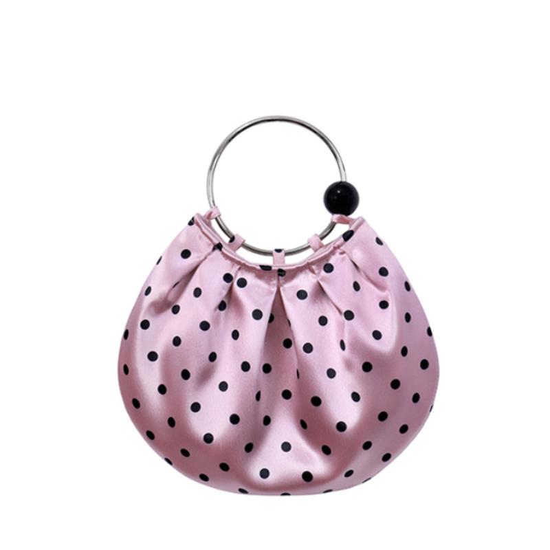 Vintage Polka Dot Ruched Hobo Bag For Women Metal Ring Handle Drawstring Pouch Bag Satin Clutch Handbag For Dating Crossbody Bag рожевий
Vintage Polka Dot Ruched Hobo Bag For Women Metal Ring Handle Drawstring Pouch Bag Satin Clutch Handbag For Dating Crossbody Bag рожевий