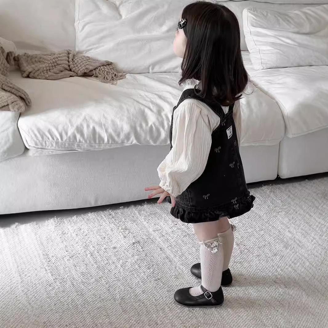 Детский весенний наряд: Детская одежда в корейском стиле — комплект из рубашки с рукавами-фонариками и джинсового комбинезона с юбкой для девочек 100 cm
Детский весенний наряд: Детская одежда в корейском стиле — комплект из рубашки с рукавами-фонариками и джинсового комбинезона с юбкой для девочек 100 cm