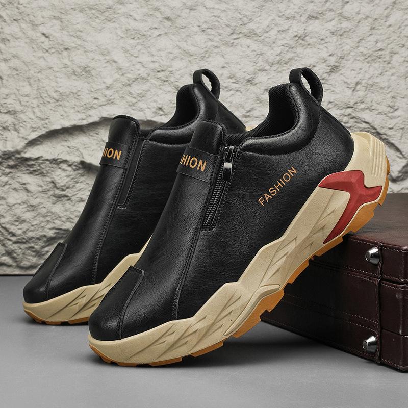 Men s shoes 2024 autumn new Korean version personalized outdoor travel leather trendy shoes men s side zipper simple casual shoes 44 чорний
Men s shoes 2024 autumn new Korean version personalized outdoor travel leather trendy shoes men s side zipper simple casual shoes 44 чорний