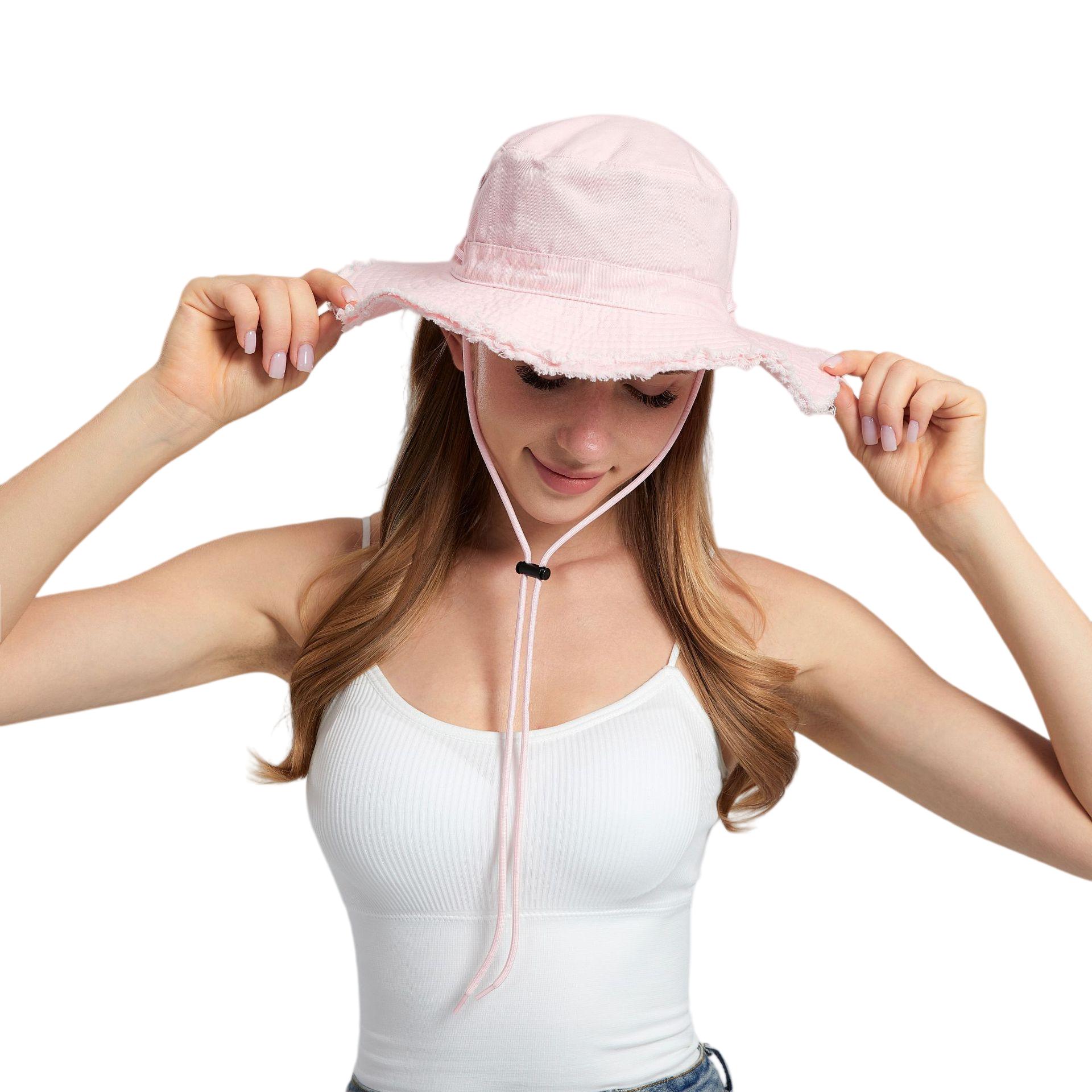 Washed Cotton Bucket Hat Women Frayed Edge Wide Brim Sun Hat Vintage Fisherman Cap with String Summer Outdoor Beach Travel розовый
Washed Cotton Bucket Hat Women Frayed Edge Wide Brim Sun Hat Vintage Fisherman Cap with String Summer Outdoor Beach Travel розовый