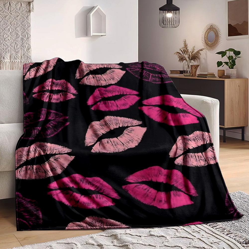1pc Lipstick Kiss Print Blanket Warm, Cozy, And Soft, Suitable for Sofas, Beds, Cars, And Office Use.Perfect for Camping And Travel, Making It a Great 100x150cm
1pc Lipstick Kiss Print Blanket Warm, Cozy, And Soft, Suitable for Sofas, Beds, Cars, And Office Use.Perfect for Camping And Travel, Making It a Great 100x150cm
