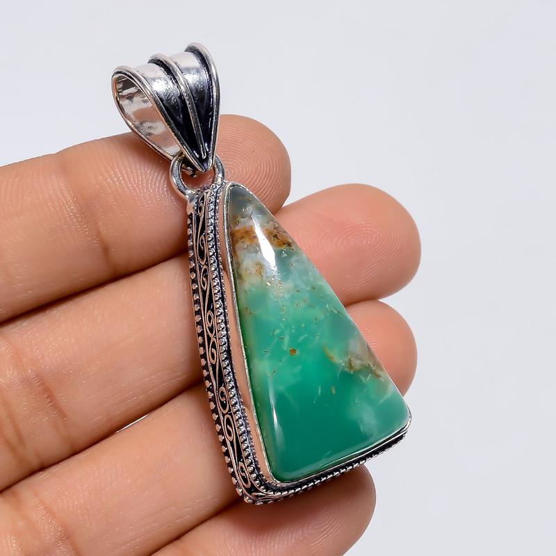 Outstanding Top Grade Qualite 100% Natural Chrysoprase Triangle Shape Vintage Style Handmade Jewelry 925 Steling Silver Pendant 1.9 WSJ4924 1.9
Outstanding Top Grade Qualite 100% Natural Chrysoprase Triangle Shape Vintage Style Handmade Jewelry 925 Steling Silver Pendant 1.9 WSJ4924 1.9