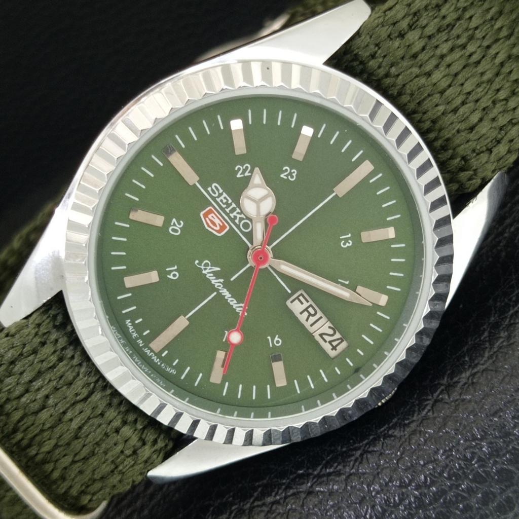AUTOMATIC VINTAGE REFURBISHED SEIKO 5 6309A JAPAN MENS GREEN WATCH a442858-1
AUTOMATIC VINTAGE REFURBISHED SEIKO 5 6309A JAPAN MENS GREEN WATCH a442858-1