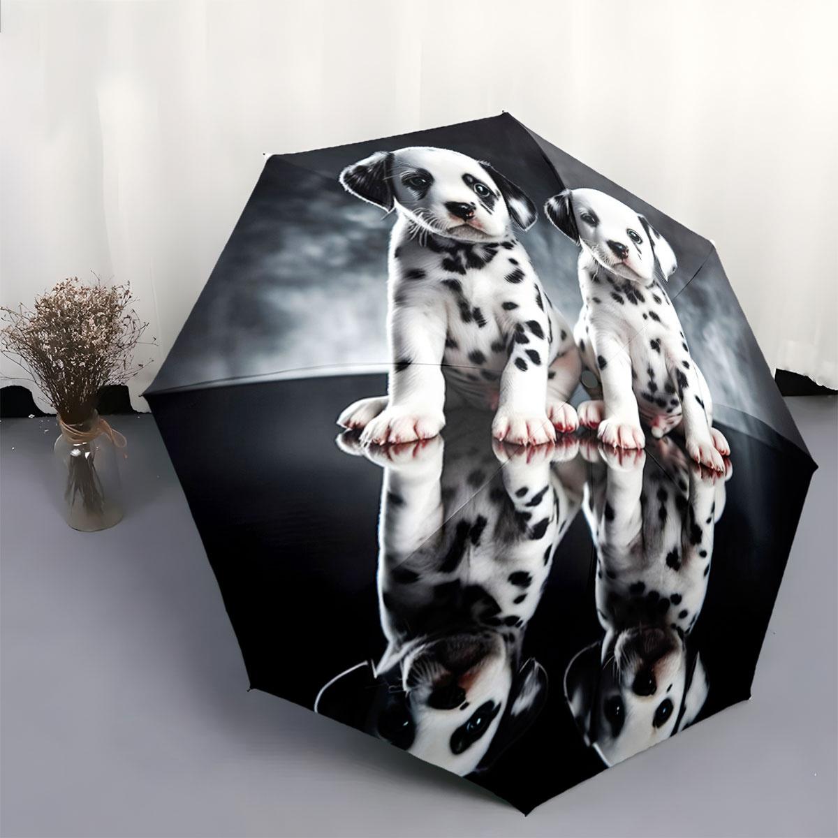 Automatic Folding Umbrella with Dalmatian Puppies & Reflections - Portable Collapsible Design, 8-Rib Iron Frame, 210T Pongee F (as the picture,Iron&8K)
Automatic Folding Umbrella with Dalmatian Puppies & Reflections - Portable Collapsible Design, 8-Rib Iron Frame, 210T Pongee F (as the picture,Iron&8K)