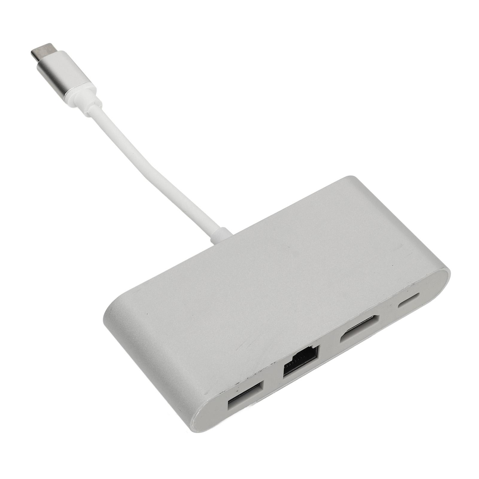 USB C Хаб Алюмінієвий сплав 4 в 1 Багатопортовий адаптер Сплітер з Type C USB 3.0 Gigabit LAN RJ45 HD
USB C Хаб Алюмінієвий сплав 4 в 1 Багатопортовий адаптер Сплітер з Type C USB 3.0 Gigabit LAN RJ45 HD