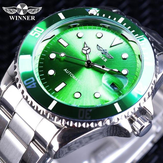 T-Winner Мужские модные часы для отдыха Green Water Ghost Автоматические механические часы
T-Winner Мужские модные часы для отдыха Green Water Ghost Автоматические механические часы