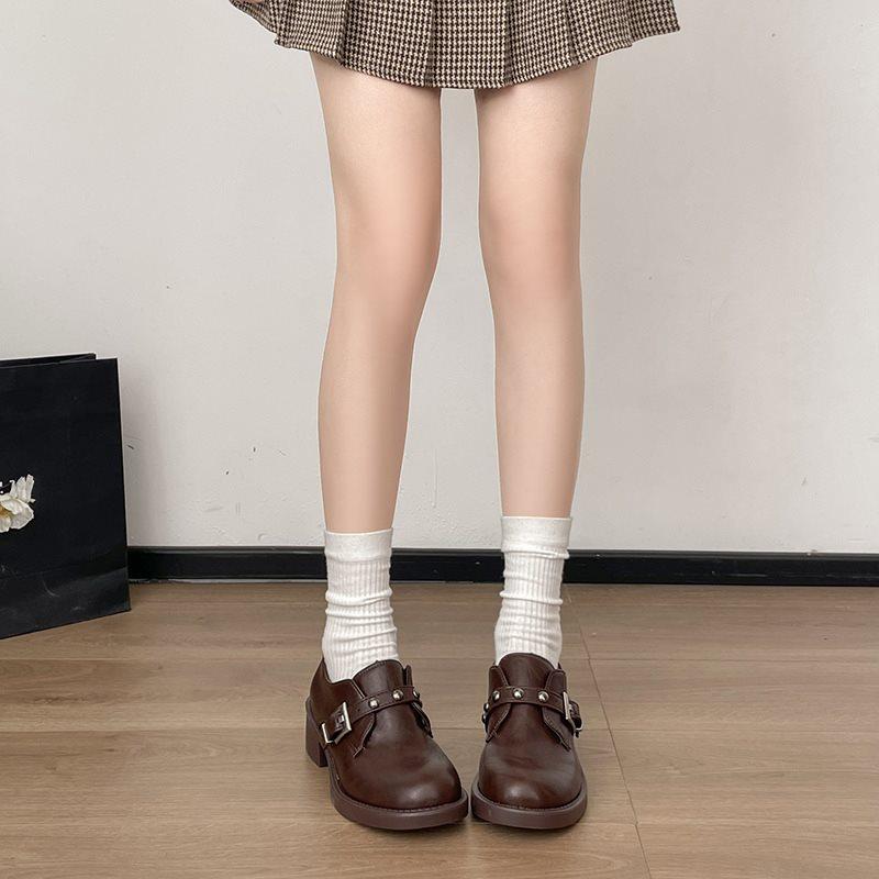 Belt Buckle Children S Loafers Japanese Round Head British Style Warm Versatile Lazy Wind Jk Small Leather Shoes Thick Heel 35
Belt Buckle Children S Loafers Japanese Round Head British Style Warm Versatile Lazy Wind Jk Small Leather Shoes Thick Heel 35