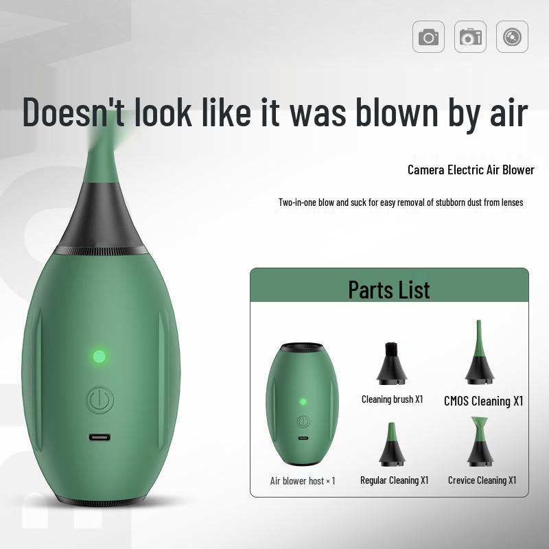 Portable Electric Air Blower for DSLR Camera Lens and Screen зелений
Portable Electric Air Blower for DSLR Camera Lens and Screen зелений