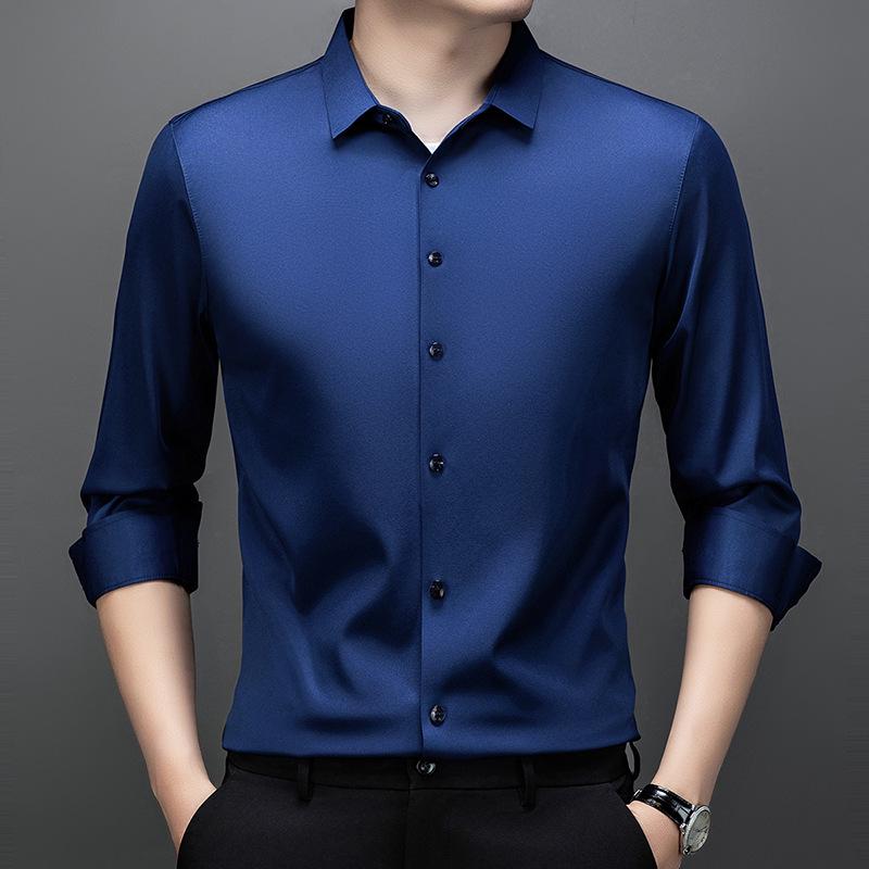 Осенняя мужская белая бесшовная немнущаяся рубашка - Дышащая, приталенного кроя, в корейском стиле, бизнес-кэжуал L
Осенняя мужская белая бесшовная немнущаяся рубашка - Дышащая, приталенного кроя, в корейском стиле, бизнес-кэжуал L