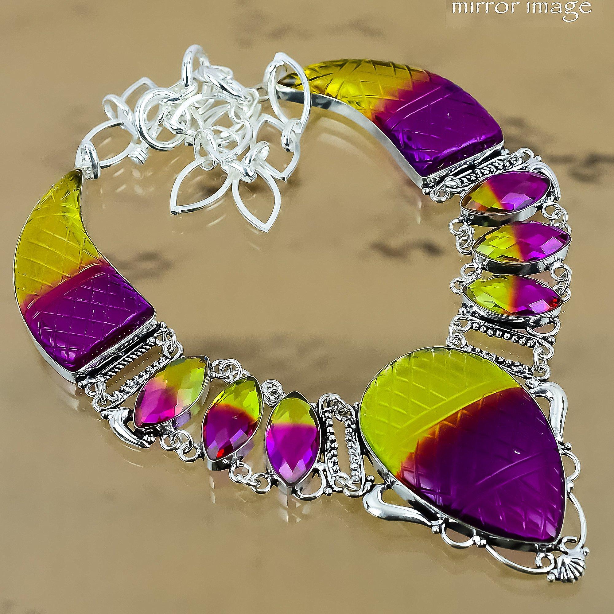 Natural Carved Bi-Color Tourmaline Adjustable Necklace 925 Silver For Girls Adjustable
Natural Carved Bi-Color Tourmaline Adjustable Necklace 925 Silver For Girls Adjustable