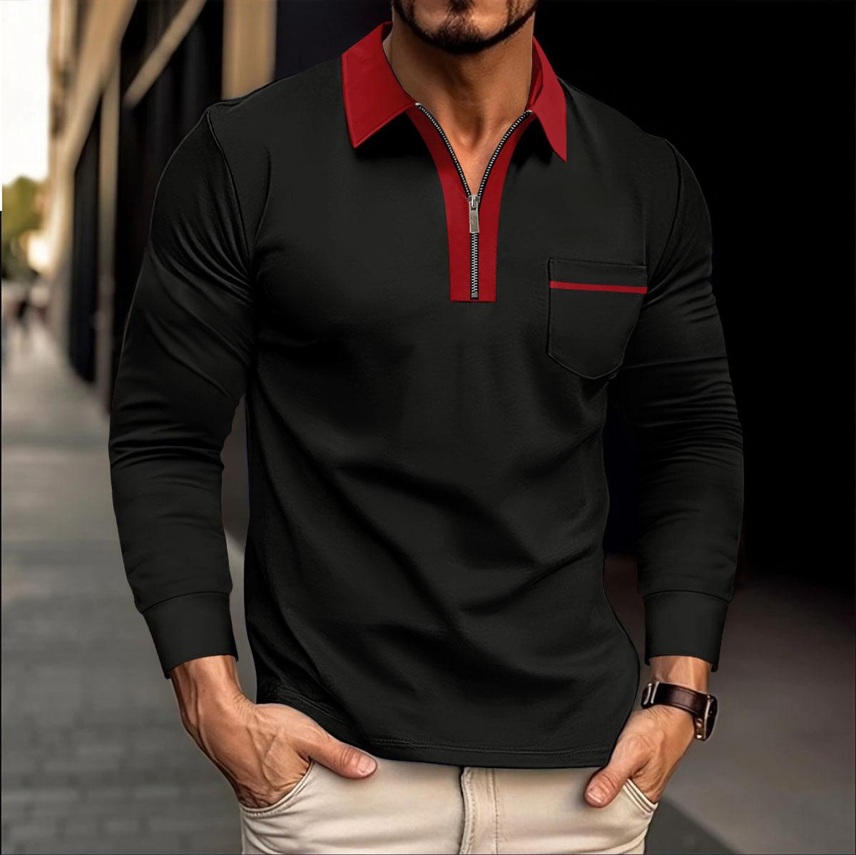 Весна Осень Новые мужские высококачественные подходящие по цвету футболки с длинным рукавом для занятий спортом на открытом воздухе рубашки поло 3XL чёрный/красный
Весна Осень Новые мужские высококачественные подходящие по цвету футболки с длинным рукавом для занятий спортом на открытом воздухе рубашки поло 3XL чёрный/красный