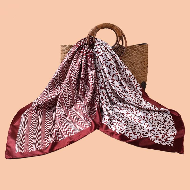 90*90cm Twill Silk Scarf Women Square Hijab Shawls Wraps Female Foulard Headkerchief Elegant Floral Summer Autumn Lady Bandana 90X90cm бордовий
90*90cm Twill Silk Scarf Women Square Hijab Shawls Wraps Female Foulard Headkerchief Elegant Floral Summer Autumn Lady Bandana 90X90cm бордовий