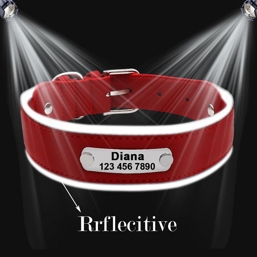 Reflective Large Dog Collar Leather Personalized Pet Dog Collars coleira para cachorro for Big Pit Bull Dogs German Shepherd M красный
Reflective Large Dog Collar Leather Personalized Pet Dog Collars coleira para cachorro for Big Pit Bull Dogs German Shepherd M красный