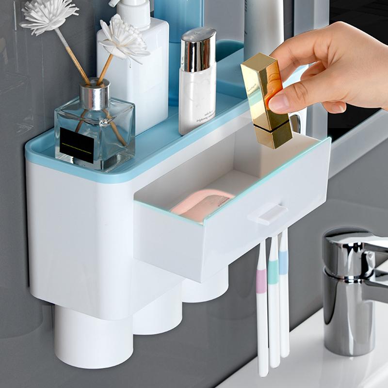 ASWEI A1909 3 Cups Toothbrush Holder Wall Mounted with Toothpaste Dispenser,Tray,Drawer,and 3 Brush Slots for Bathrooms Grey
ASWEI A1909 3 Cups Toothbrush Holder Wall Mounted with Toothpaste Dispenser,Tray,Drawer,and 3 Brush Slots for Bathrooms Grey