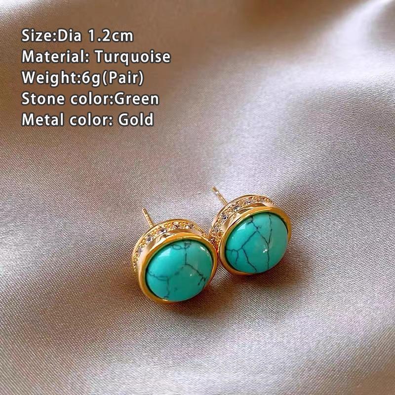 New Chinese style Retro Turquoise Natural Stone Micro Inlaid Zircon Earrings 2026 Fashion Jewelry Luxury Accessories for Womens
New Chinese style Retro Turquoise Natural Stone Micro Inlaid Zircon Earrings 2026 Fashion Jewelry Luxury Accessories for Womens