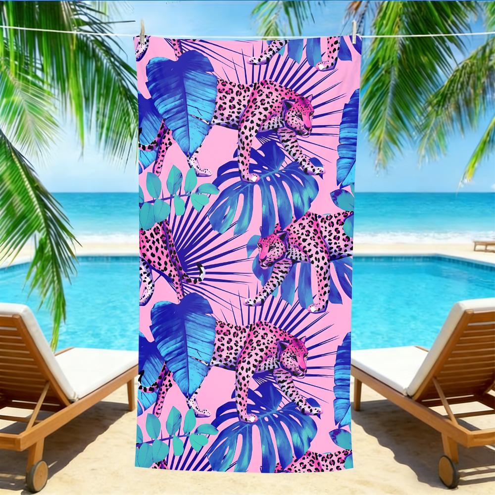 Neon Pink Leopard Beach Towel – Oversized Quick Dry Sand Free with Tropical Palm Print W30*H60(CM)
Neon Pink Leopard Beach Towel – Oversized Quick Dry Sand Free with Tropical Palm Print W30*H60(CM)