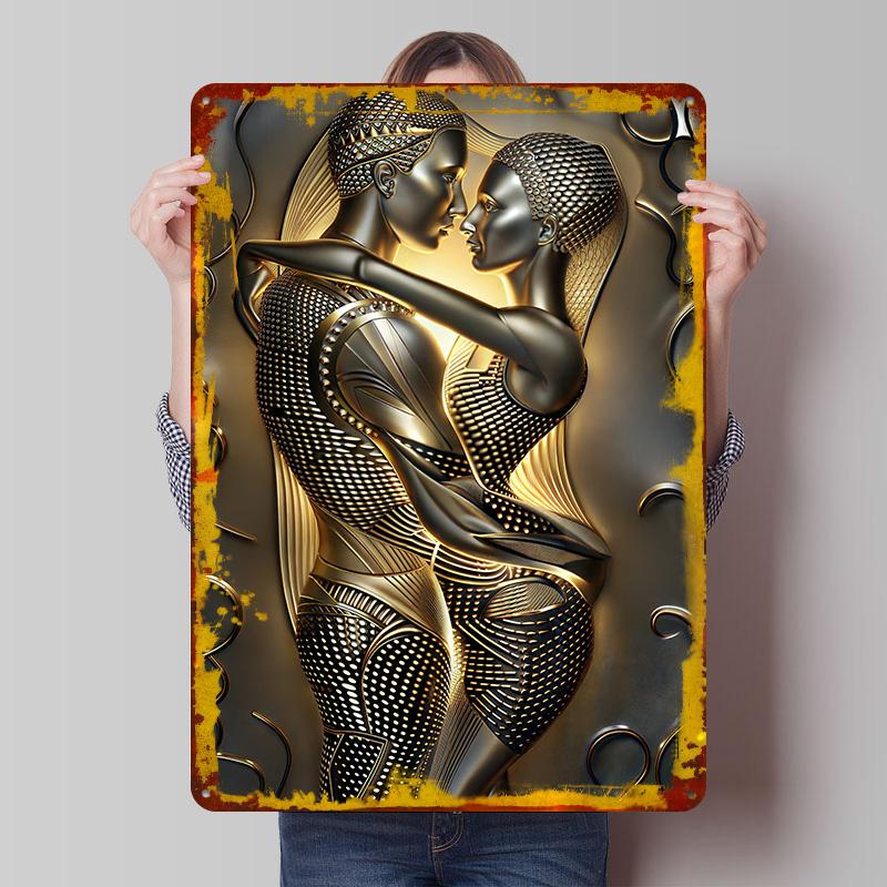 Golden Sculpture Love Couple Tin Plaque Poster Customized Wall Art Retro Vintage Metal Signs for Man Cave Coffee Bar Accessories 7.9x11.8In(20x30cm)
Golden Sculpture Love Couple Tin Plaque Poster Customized Wall Art Retro Vintage Metal Signs for Man Cave Coffee Bar Accessories 7.9x11.8In(20x30cm)