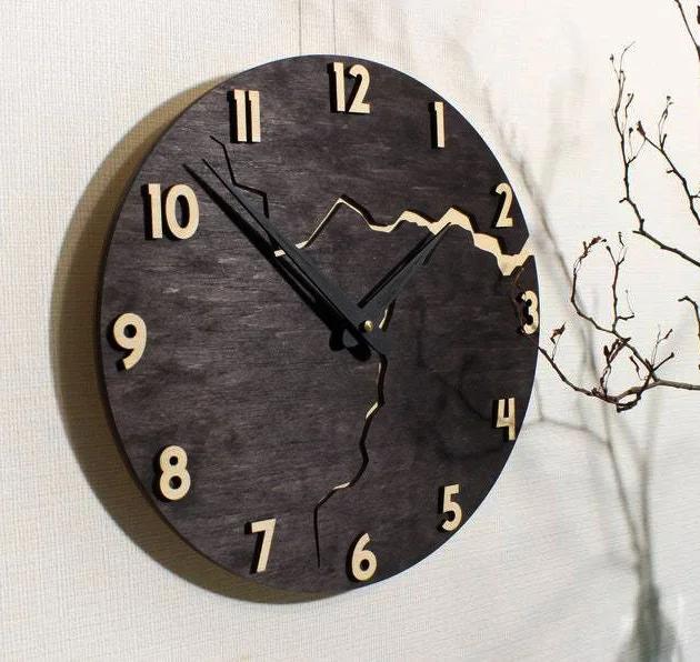 12Inch Simple Cracked Wooden Wall Clock Silent Non-Ticking Large Wall Clock Creative Big Wall Clock Decor for Living Room Office 12 inch
12Inch Simple Cracked Wooden Wall Clock Silent Non-Ticking Large Wall Clock Creative Big Wall Clock Decor for Living Room Office 12 inch