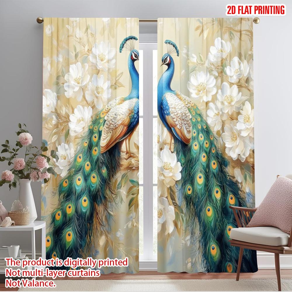 Set Of 2 Plane Printing Popular Curtains Peacock Elegance Durable Polyester Without Rod Decorations Home Bedroom Curtain Perfect For Sleeping Area W100*H70(CM)-Rod Pocket&2PCS
Set Of 2 Plane Printing Popular Curtains Peacock Elegance Durable Polyester Without Rod Decorations Home Bedroom Curtain Perfect For Sleeping Area W100*H70(CM)-Rod Pocket&2PCS