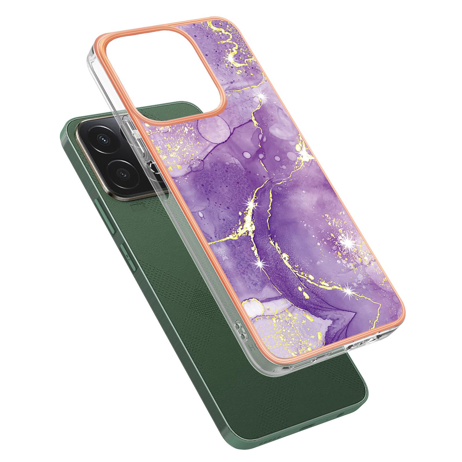 For Honor X7c 4G/Honor 200 Smart 5G TPU Case with IMD Marble Pattern Electroplated Back Cover Purple 001
For Honor X7c 4G/Honor 200 Smart 5G TPU Case with IMD Marble Pattern Electroplated Back Cover Purple 001