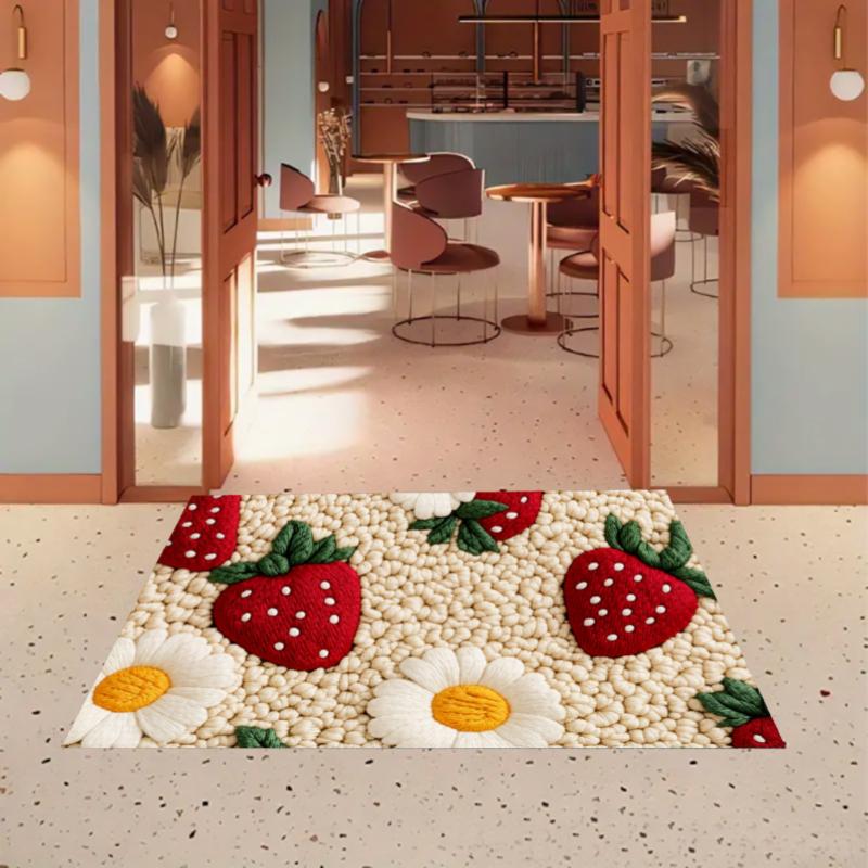 3D Strawberry Daisy Rug Cute Textured Bedroom Rug Entryway Doormat Non Slip Soft Easy Clean Durable Kawaii Home Decor Carpet 40X60cm
3D Strawberry Daisy Rug Cute Textured Bedroom Rug Entryway Doormat Non Slip Soft Easy Clean Durable Kawaii Home Decor Carpet 40X60cm