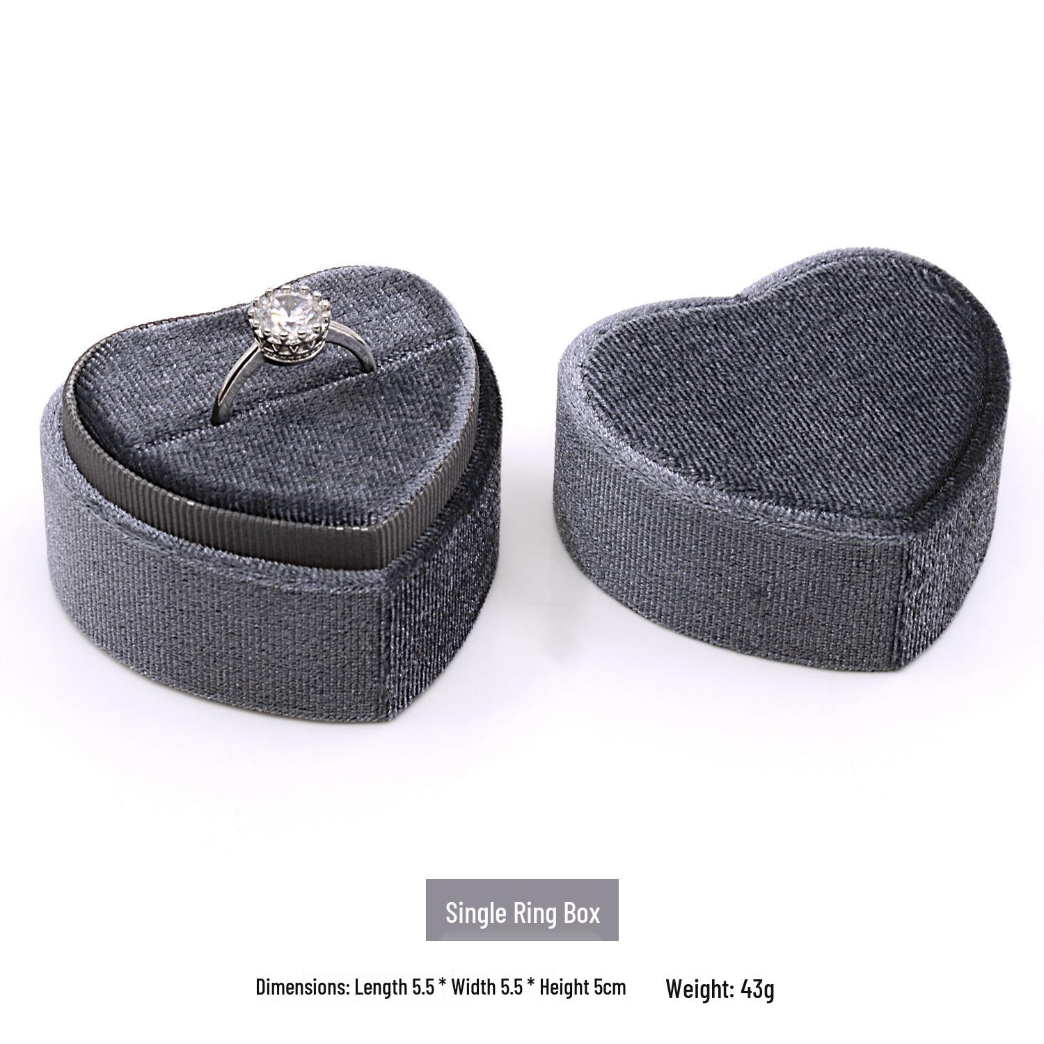 Heart-Shaped Velvet Jewelry Box for Rings: Proposal, Wedding, and Diamond Storage Double Ring Box
Heart-Shaped Velvet Jewelry Box for Rings: Proposal, Wedding, and Diamond Storage Double Ring Box