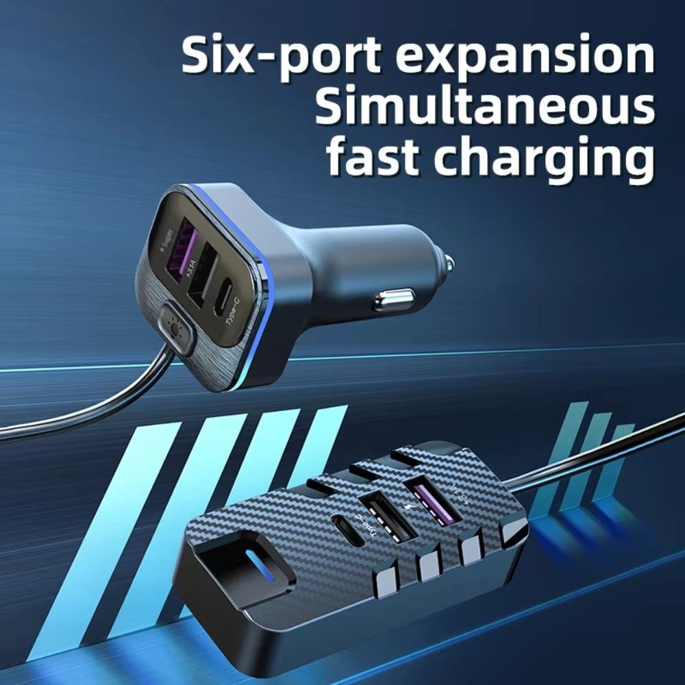 6 Port Output Super Fast Charging Socket Adapter PD Quick Charging New Car Rear Charger Car B
6 Port Output Super Fast Charging Socket Adapter PD Quick Charging New Car Rear Charger Car B