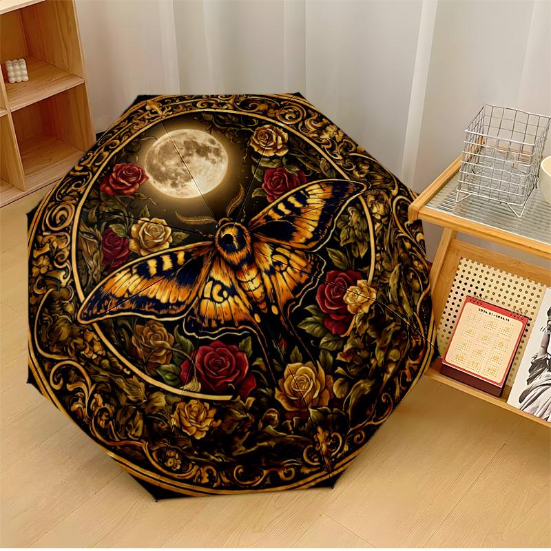 Moon Floral Circle Theme Automatic Umbrella Compact 8-Rib Design Sturdy Construction Durable Umbrella Stylish Accessory
Moon Floral Circle Theme Automatic Umbrella Compact 8-Rib Design Sturdy Construction Durable Umbrella Stylish Accessory