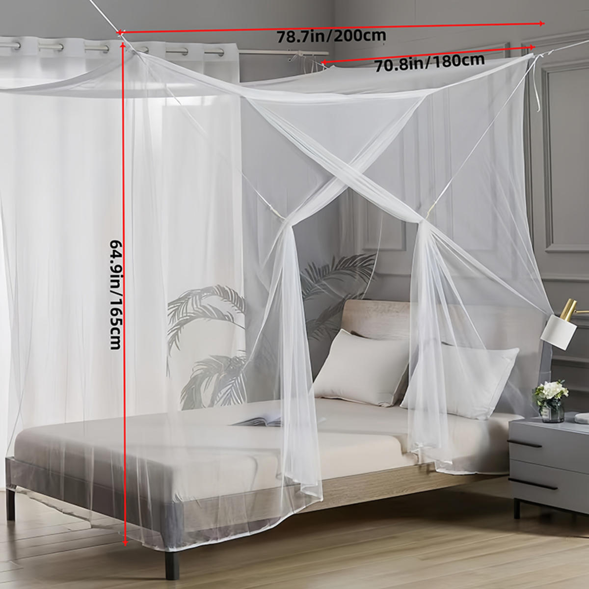 4 Corner Mosquito Net Portable Students Dorm Bunk Mosquito Net Bed Canopy Netting Students Bed Curtains for Dormitory Bedroom 195*180*150cm белый
4 Corner Mosquito Net Portable Students Dorm Bunk Mosquito Net Bed Canopy Netting Students Bed Curtains for Dormitory Bedroom 195*180*150cm белый