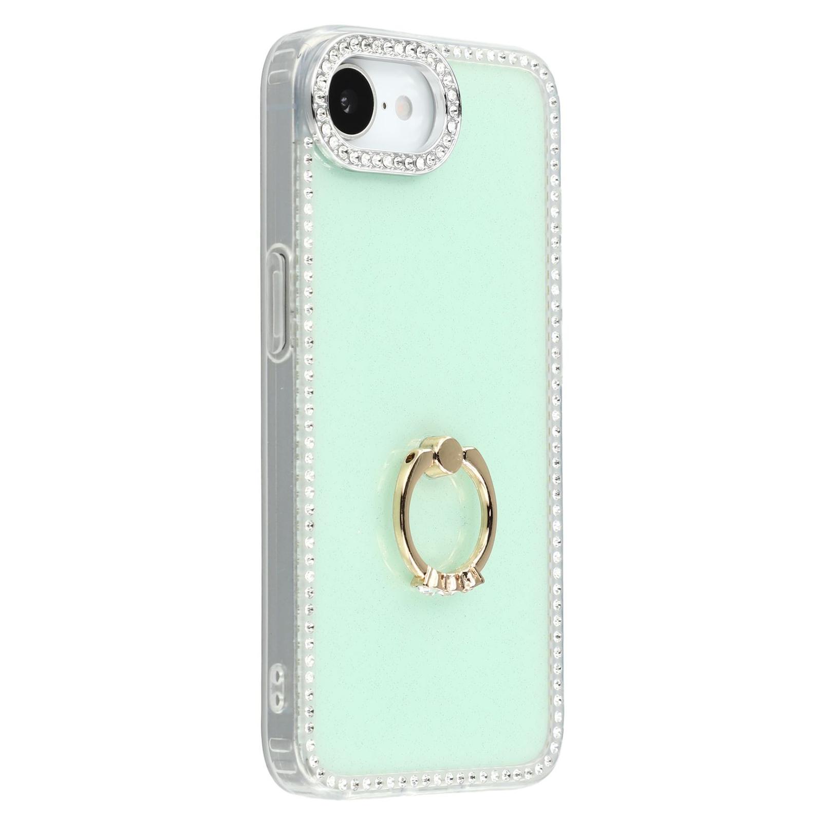 For iPhone 16e Case with Ring Kickstand Rhinestone Edge TPU+PC IMD Phone Cover Glitter Light Green
For iPhone 16e Case with Ring Kickstand Rhinestone Edge TPU+PC IMD Phone Cover Glitter Light Green