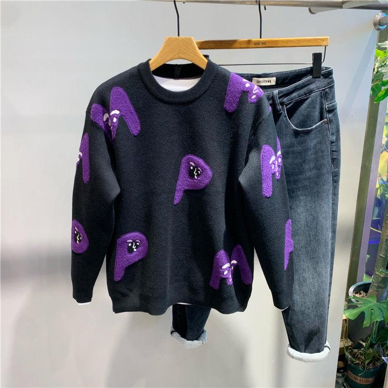 New Autumn and Winter Letter Printed Pullover Knitted Sweater Fashionable Slim Warm Inner Top Men s Clothing Sweater 4XL фіолетовий
New Autumn and Winter Letter Printed Pullover Knitted Sweater Fashionable Slim Warm Inner Top Men s Clothing Sweater 4XL фіолетовий