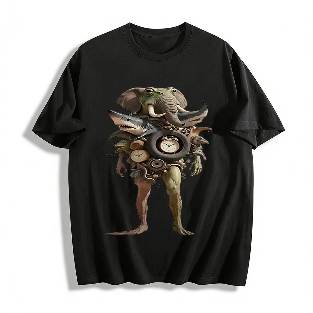 Vintage Grotesque Creature Print Top Niche Design Trendy T-Shirt Pure cotton T-shirt XXS
Vintage Grotesque Creature Print Top Niche Design Trendy T-Shirt Pure cotton T-shirt XXS