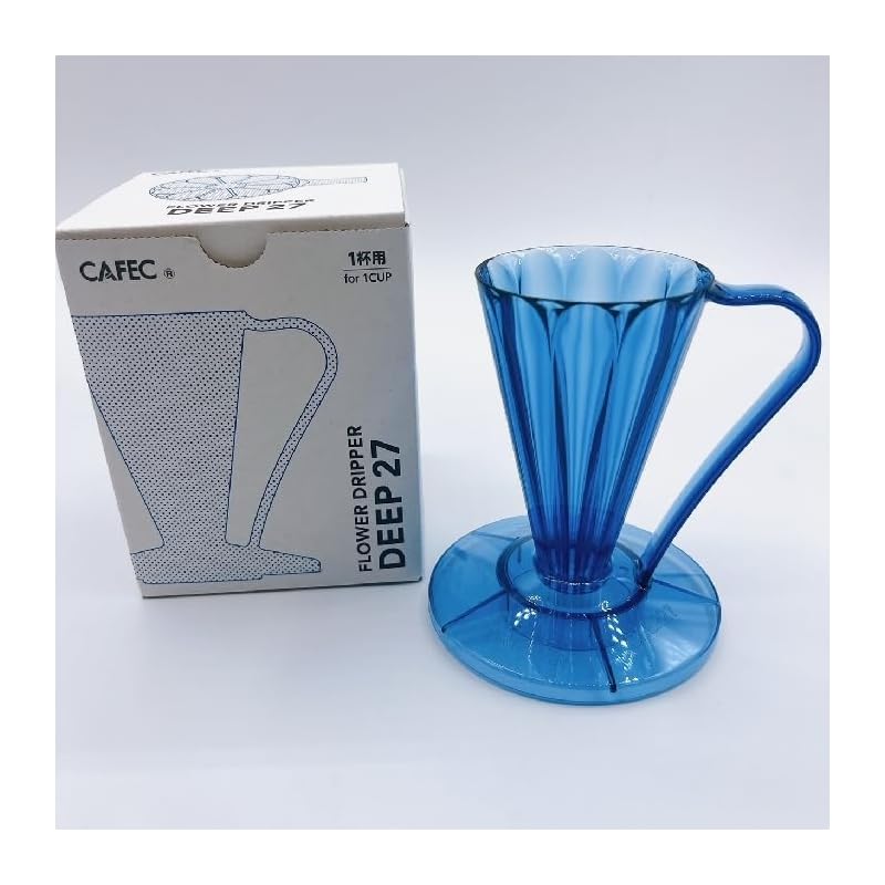 flower dripper DEEP27 For 1 cup FDD-27CN clear navy deep dripper deep 27 CAFEC Café MADE IN JAPAN
flower dripper DEEP27 For 1 cup FDD-27CN clear navy deep dripper deep 27 CAFEC Café MADE IN JAPAN