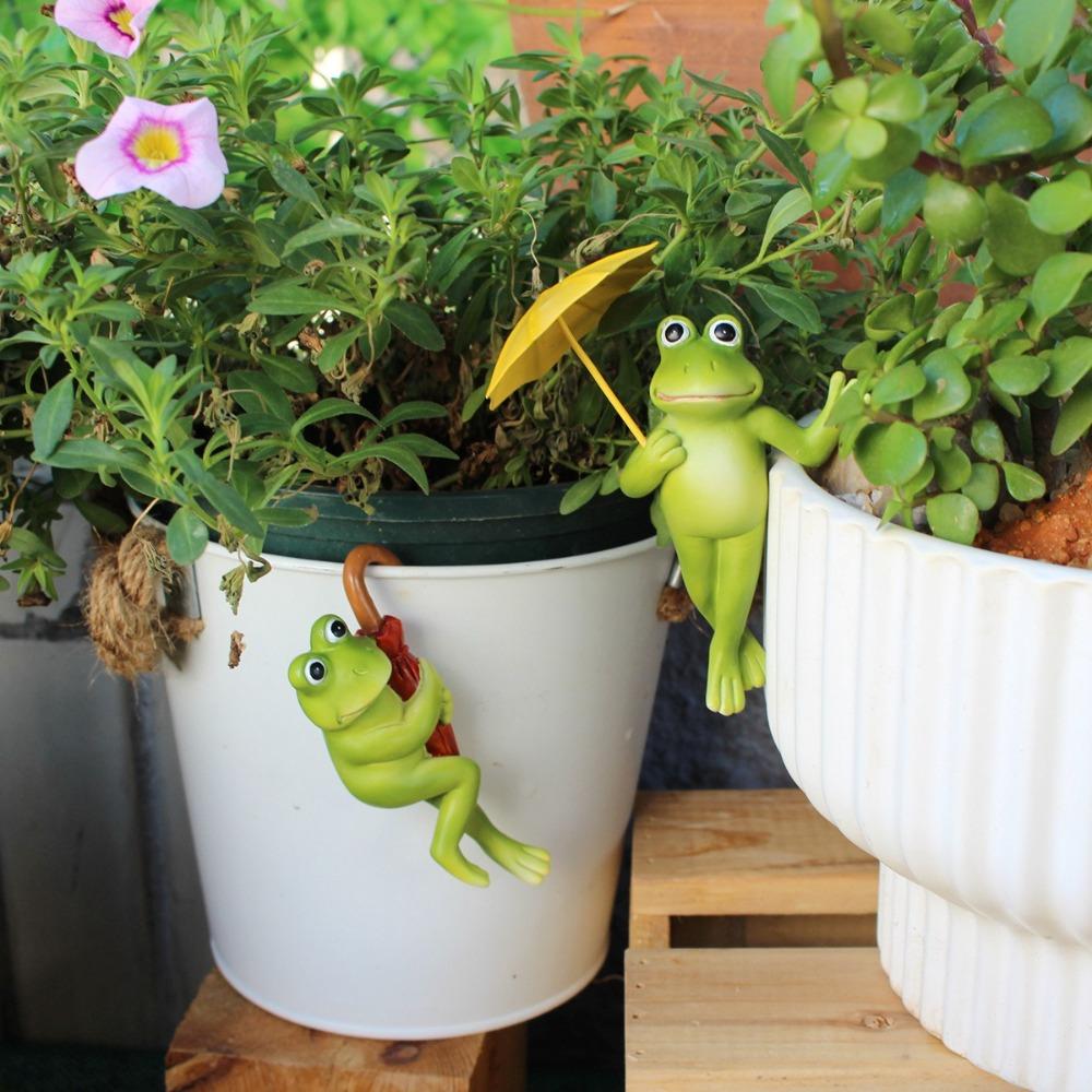 Resin Statue Umbrella Frogs Flower Pot Pendant Frogs Sculpture Outdoor Home Decoration 2pcs
Resin Statue Umbrella Frogs Flower Pot Pendant Frogs Sculpture Outdoor Home Decoration 2pcs