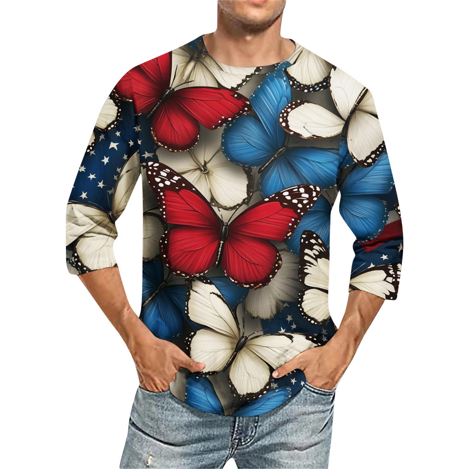 Мужская футболка с круглым вырезом и рукавом 3/4 с принтом «День независимости» XXXXL красный
Мужская футболка с круглым вырезом и рукавом 3/4 с принтом «День независимости» XXXXL красный