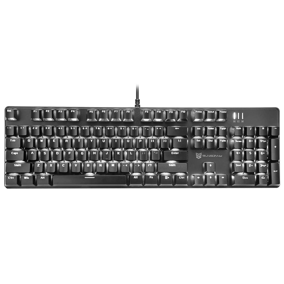 Merdia Mechanical Gaming Keyboard All 104 Keyboards US Layout USB Wired Keyboard with LED Backlight (Brown Axis-Black)
Merdia Mechanical Gaming Keyboard All 104 Keyboards US Layout USB Wired Keyboard with LED Backlight (Brown Axis-Black)